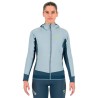 Женская зимняя куртка Karpos Lavaredo winter W jacket серо-голубая с синим